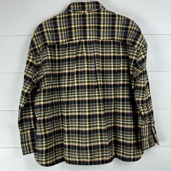 NWT EVERLANE The Boxy Flannel Button Down Shirt Small - Picture 9 of 13